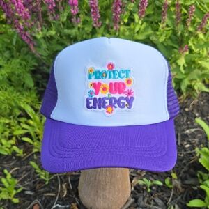 Purple and White Trucker Hat